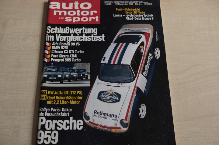 Deckblatt Auto Motor und Sport (26/1984)